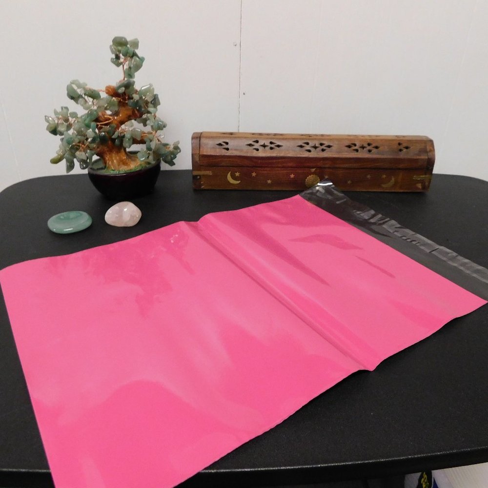 100 PURE PINK Poly Mailer Bags 10X13 *FIRM - Picture 2 of 7